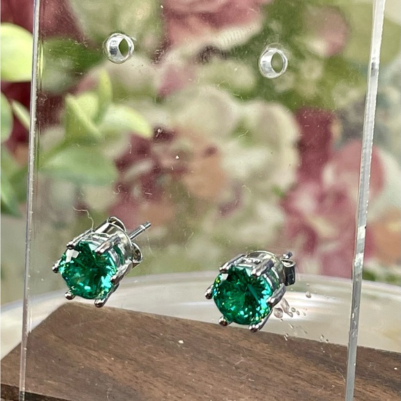 2ct Paraiba Tourmaline Silver 925 Earrings - Picture 8 of 14